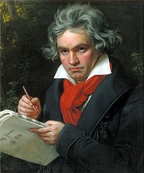 Joseph Karl Stieler Portrait Ludwig van Beethoven when composing the Missa Solemnis France oil painting art